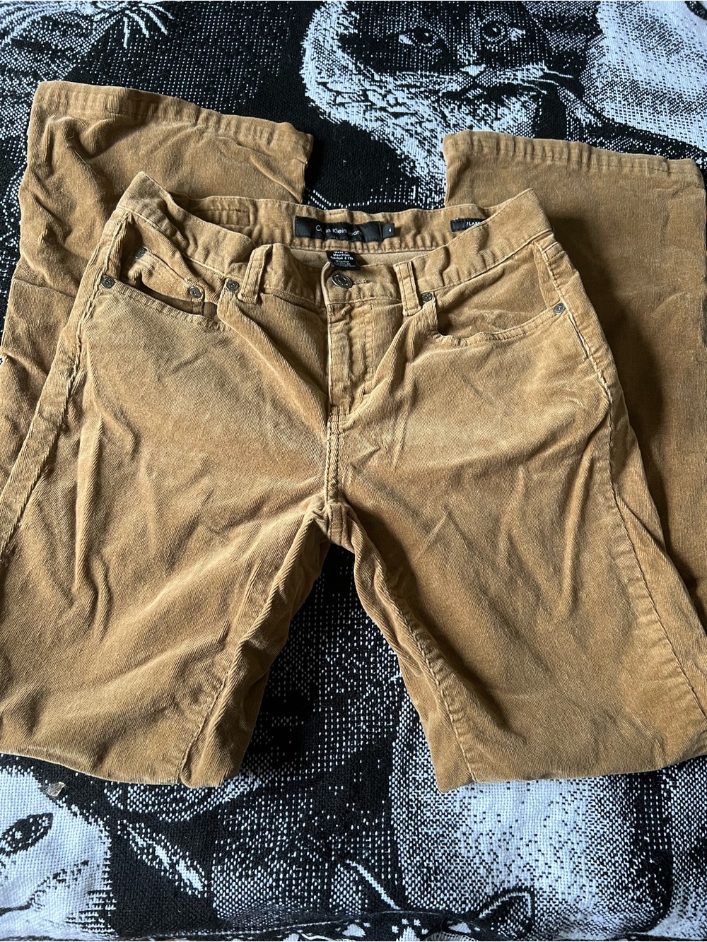 Corduroy Pants in Camel Brown - Unbranded